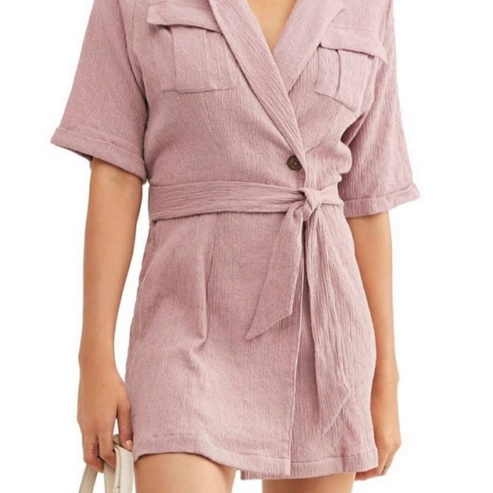 Free People Clementine Tie Wrap Dress - purple ash